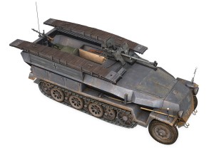sdkfz 251 ausf c - assault engineer vehicle - 7pd 3D-Modell
