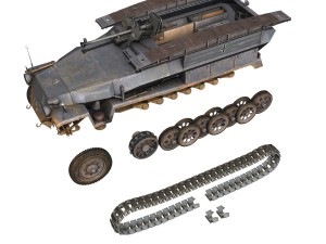 sdkfz 251 ausf c - assault engineer vehicle - 7pd 3D-Modell