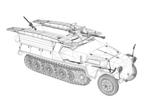 sdkfz 251 ausf c - assault engineer vehicle - 7pd 3D-Modell
