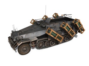 sdkfz 251 ausf b - walking stuka - 11pd 3D 模型