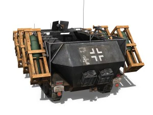sdkfz 251 ausf b - walking stuka - 11pd 3D Model