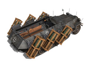 sdkfz 251 ausf b - walking stuka - 11pd 3D 模型