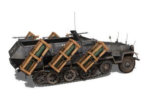 sdkfz 251 ausf b - walking stuka - 11pd 3D 模型