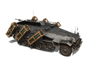 sdkfz 251 ausf b - walking stuka - 11pd 3D Model