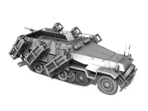 sdkfz 251 ausf b - walking stuka - 11pd 3D 模型