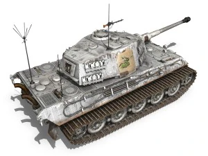 panzerbefehlswagen tiger - ausf b - iii 3D Model
