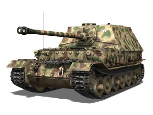 elefant tank destroyer - tiger p - 232 3D Model