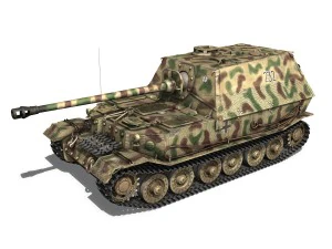 elefant tank destroyer - tiger p - 232 3D Model