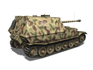 elefant tank destroyer - tiger p - 232 3D Model