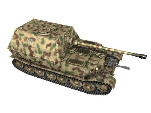 elefant tank destroyer - tiger p - 232 3D Model