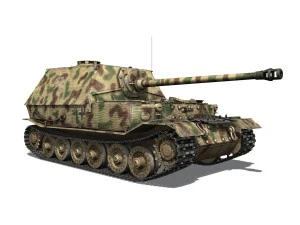 elefant tank destroyer - tiger p - 232 3D Model