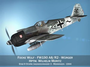 focke wulf - fw190 a8 - stab iv 3D Модель