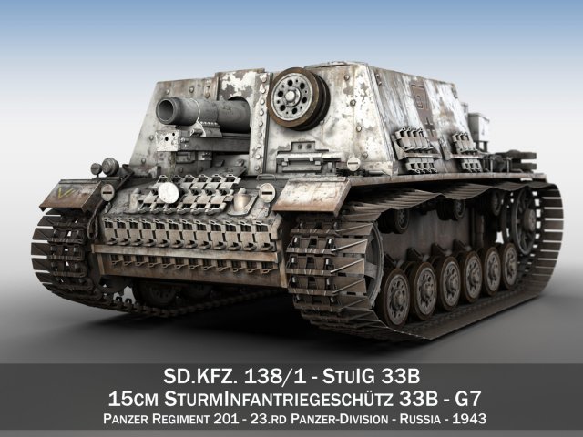 stuig 33b - self-propelled heavy infantry - g7 3D Model .c4d .max .obj .3ds .fbx .stl .blend 