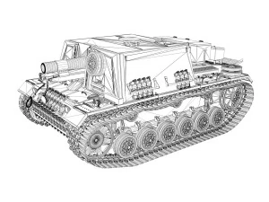 stuig 33b - self-propelled heavy infantry - g7 3D Model