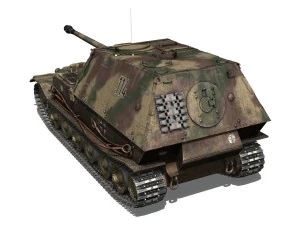 ferdinand tank destroyer - tiger p - 114 3D Model