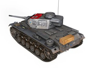 pzkpfw iii - panzer 3 - ausfj - 614 3D Model