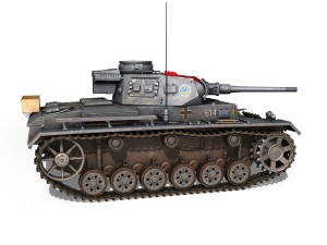 pzkpfw iii - panzer 3 - ausfj - 614 Model 3D