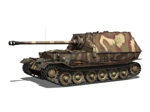 ferdinand tank destroyer - tiger p - 231 3D Model
