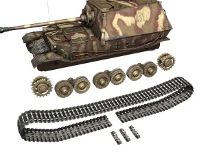 ferdinand tank destroyer - tiger p - 231 3D Model