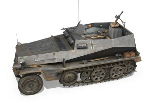 sdkfz 250 - halftruck - 24pd 3D Model