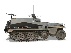 sdkfz 250 - halftruck - 24pd 3D Model