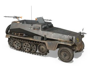 sdkfz 250 - halftruck - 24pd 3D Model