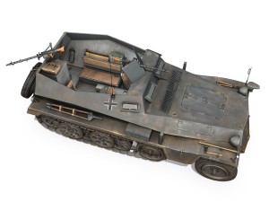 sdkfz 250 - halftruck - 24pd Modello 3D