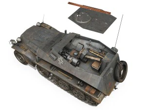 sdkfz 253 - beob pz wg - stug abt 191 3D Model