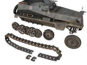 sdkfz 250 - halftruck - pzgrendiv 3D 模型