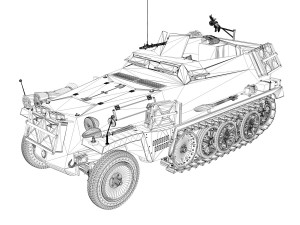 sdkfz 250 - halftruck - 10pd 3D Model