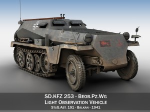 sdkfz 253 - beobpzwg - stugabt191 3D Model