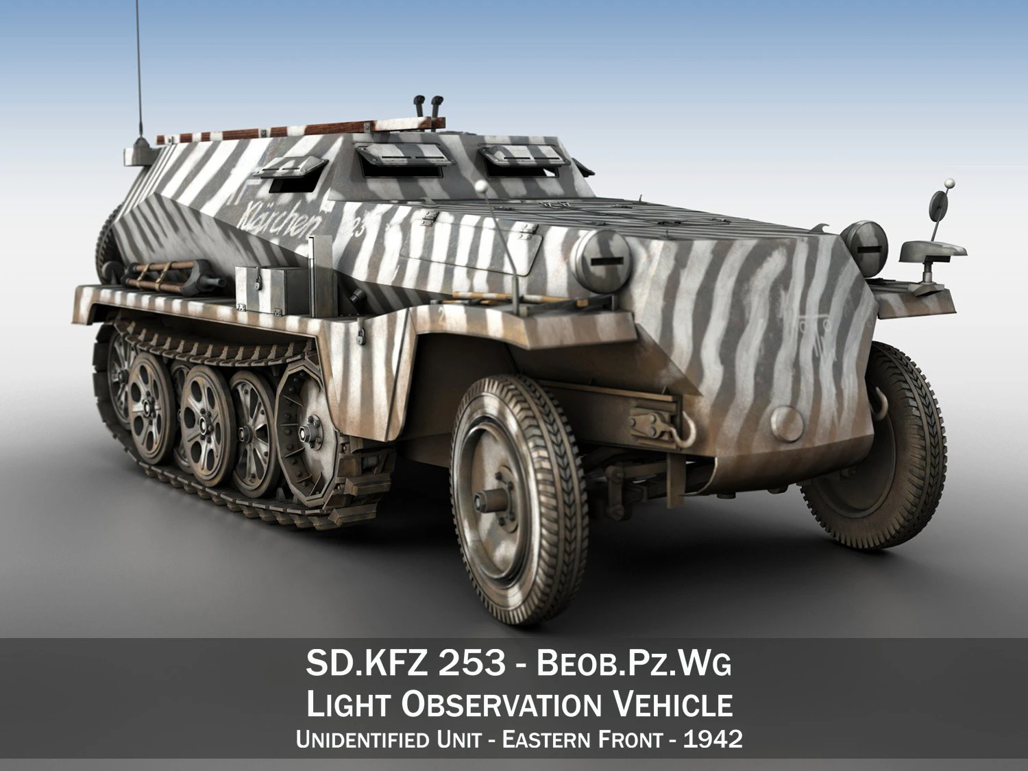 sdkfz 253 - beobpzwg 3D Model .c4d .max .obj .3ds .fbx .stl .blend