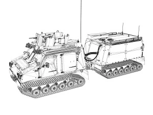 bvs10 viking - netherlands marine corps 3D Model