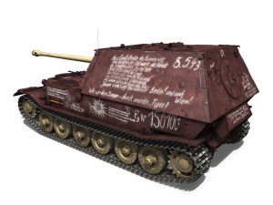ferdinand tank destroyer - tiger p - last produced vehicle 3D Model