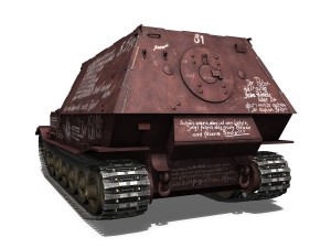 ferdinand tank destroyer - tiger p - last produced vehicle 3D Model