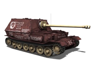 ferdinand tank destroyer - tiger p - last produced vehicle 3D Model