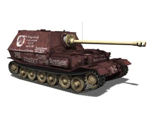 ferdinand tank destroyer - tiger p - last produced vehicle 3D Model