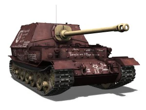 ferdinand tank destroyer - tiger p - last produced vehicle 3D Model