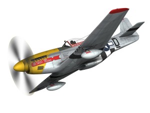 north american p-51d - detroit miss 3D Model