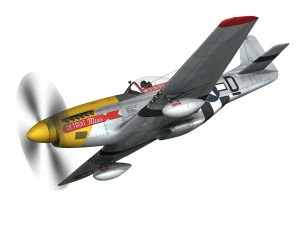 Nordamerikanische P-51D &ndash; Detroit-Miss 3D Modell