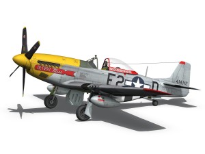 north american p-51d - detroit miss 3D Model