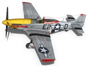 north american p-51d - detroit miss 3D Model