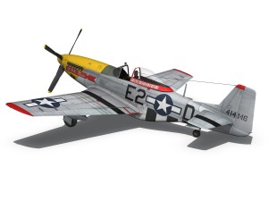 north american p-51d - detroit miss 3D Model