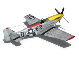 north american p-51d - detroit miss 3D Model
