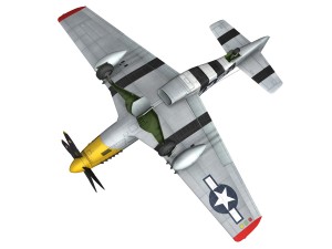 north american p-51d - detroit miss 3D Model