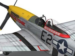 north american p-51d - detroit miss 3D Model