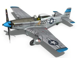 north american p-51d - mary alyce 3D Model