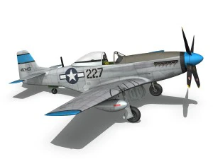 north american p-51d - mary alyce 3D Model