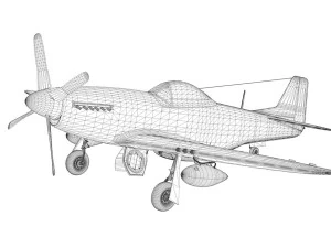 north american p-51d - mary alyce 3D Model
