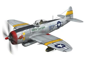 republic p-47d thunderbolt - uncle toms cabin 3D Model